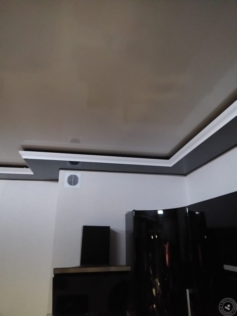 Black skirting board for stretch ceiling