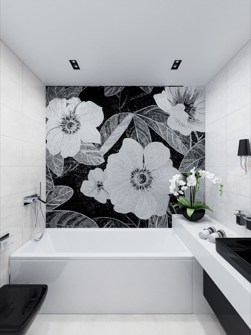 Bathroom design in black