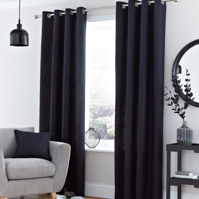 Black curtains