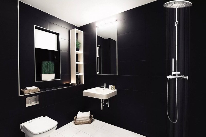 Black bathroom design