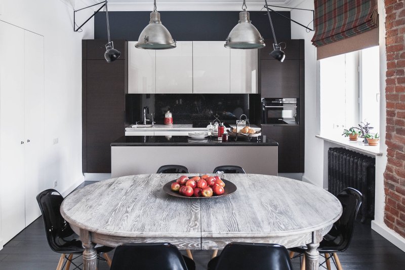 Loft style kitchen interior