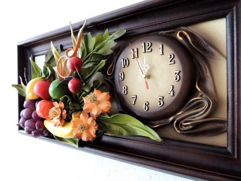 Wall panel with clock