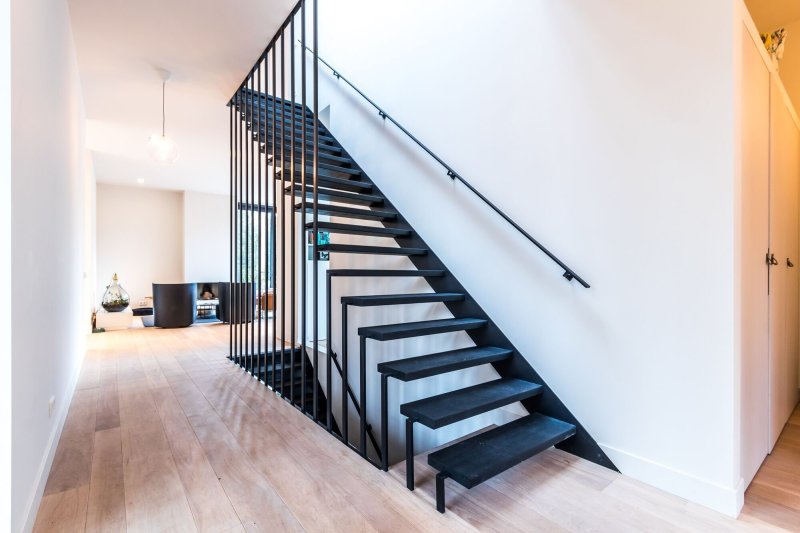 The modern design of the stairs