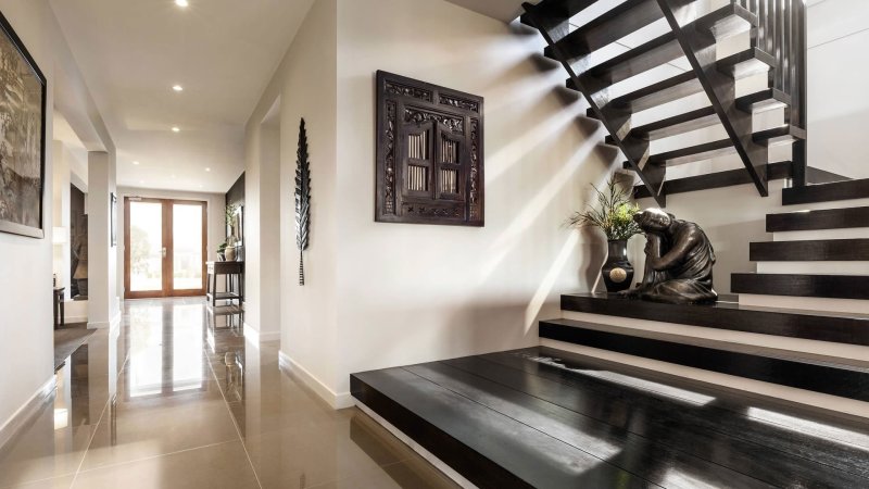 Modern staircase in the house