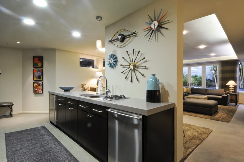 Kitchen clock in the interior