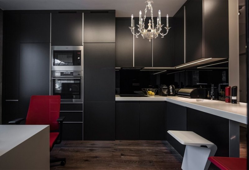 Black -style kitchen