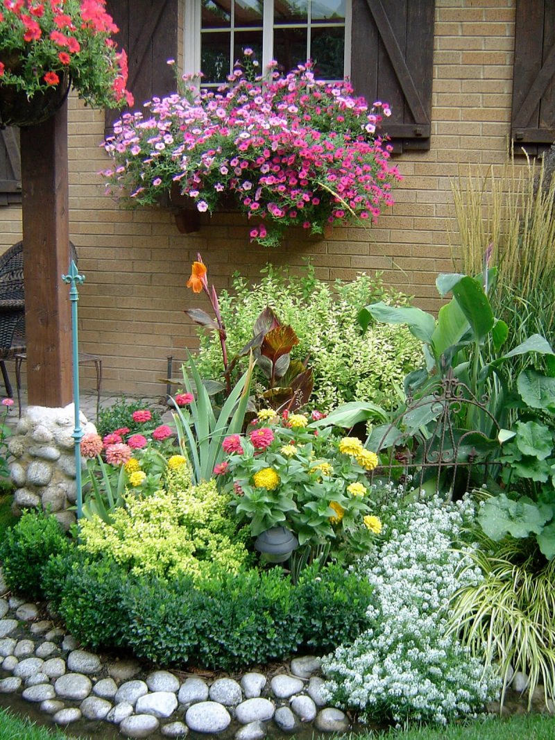 Beautiful flower beds