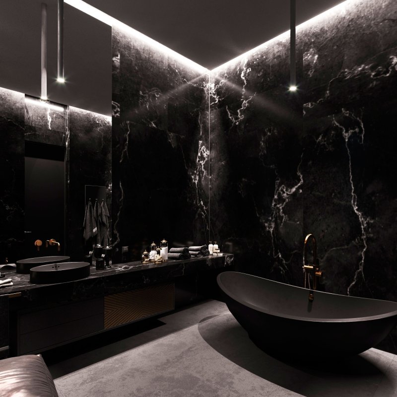 Black -style bath