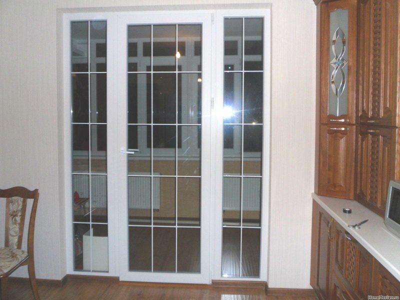 Double plastic balcony door