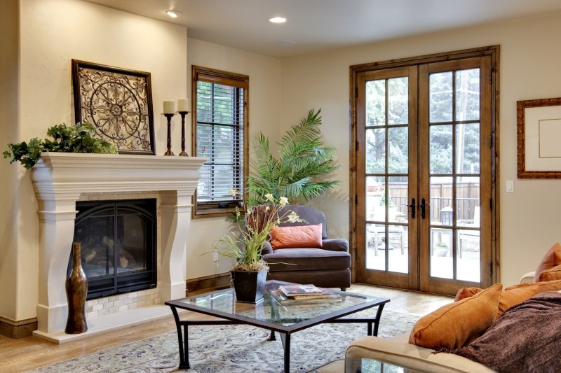 French windows in a private house