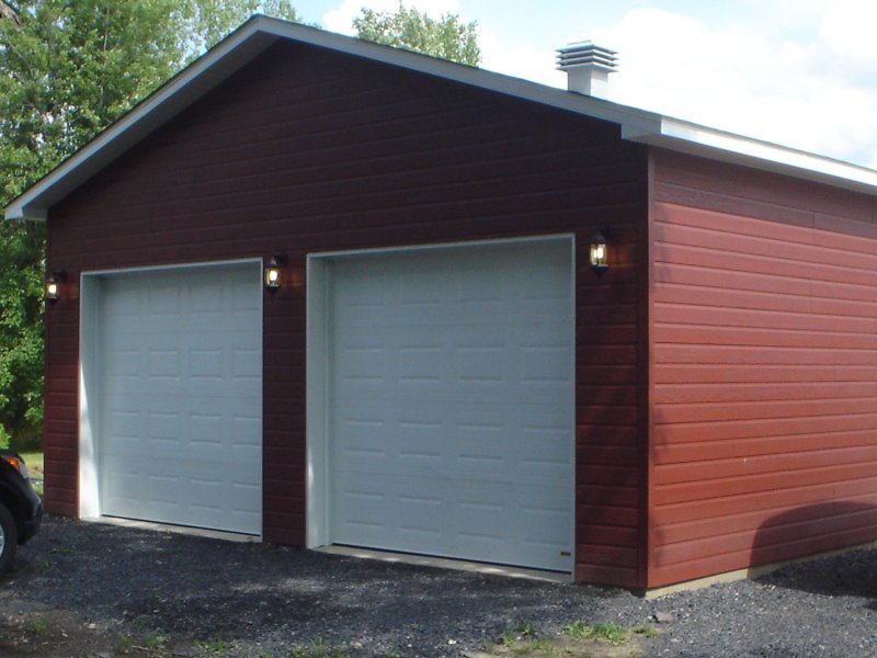 Garage from Sandwich panels RAL 7024