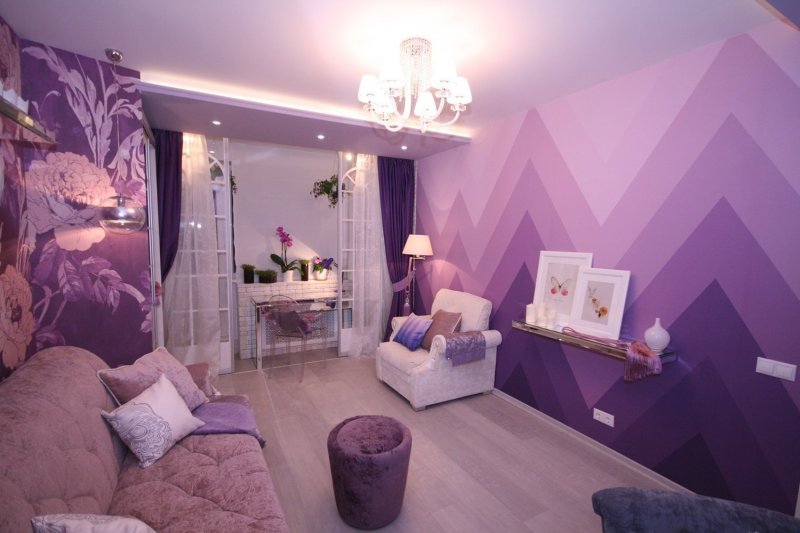 Lilac color in the interior