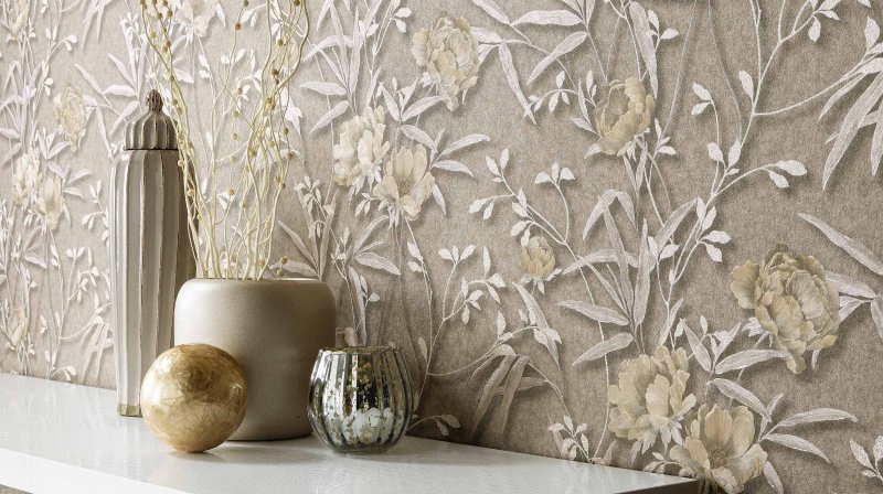 Embossed wallpaper for walls