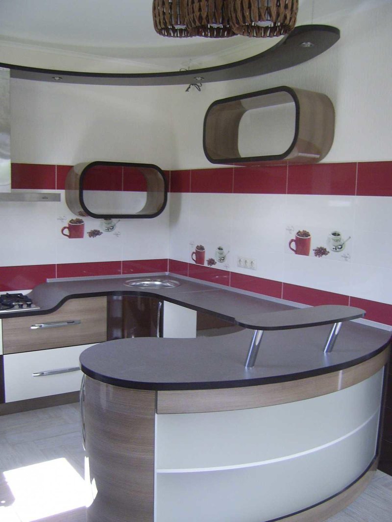 Kitchen with radius facades