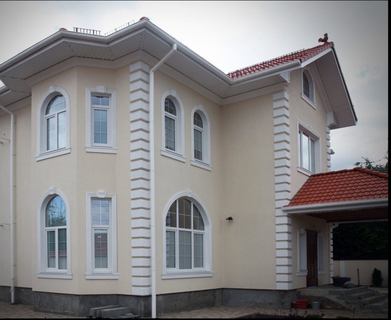 Facade of the house plaster