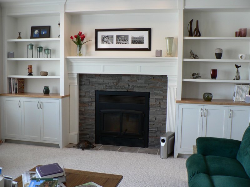 Fireplaces in the interior of the living room