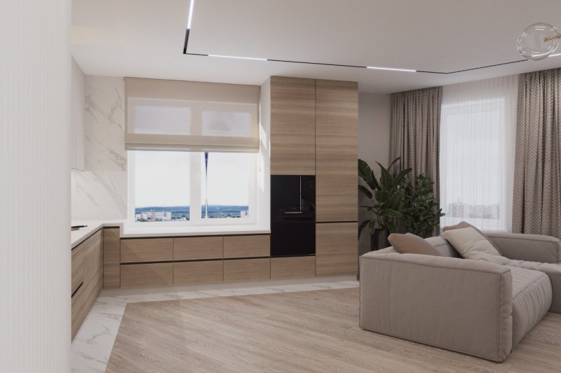 The interior of the apartment is design