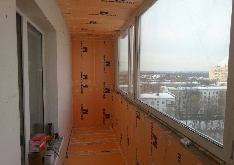 The insulation of the balcony