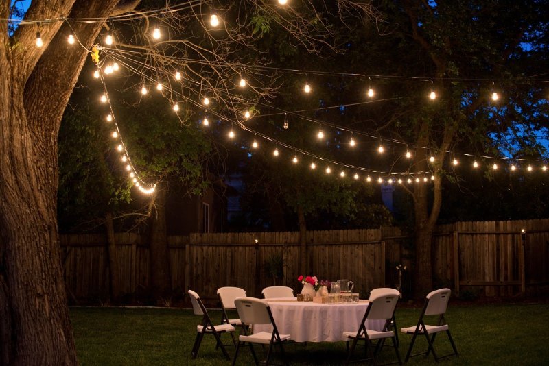 Garland in the garden