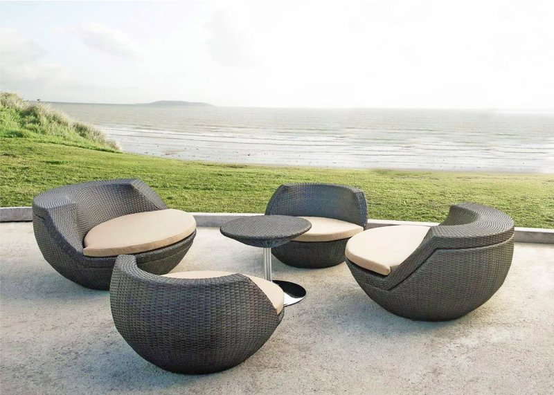 Garden furniture from rattan