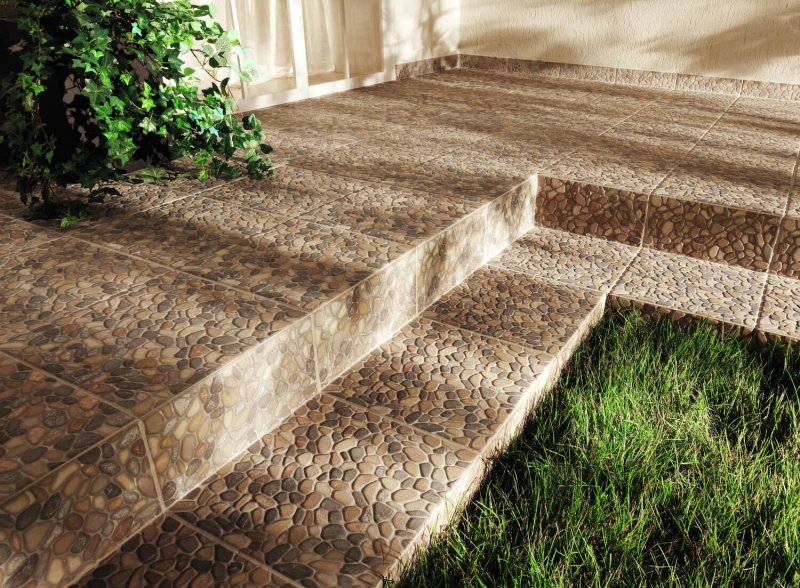 Natural stone steps