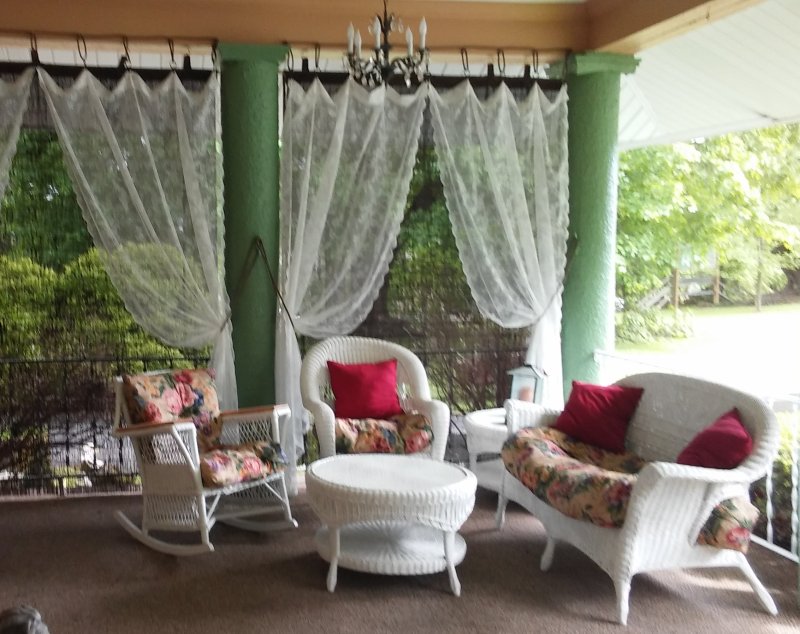 Curtains on the veranda