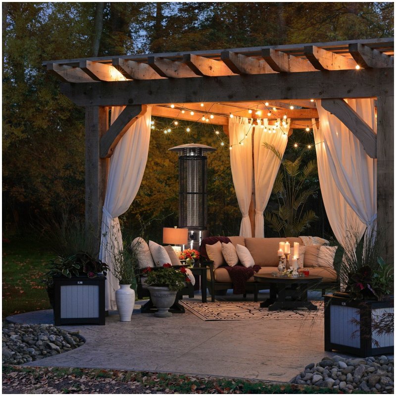 The gazebo is the veranda