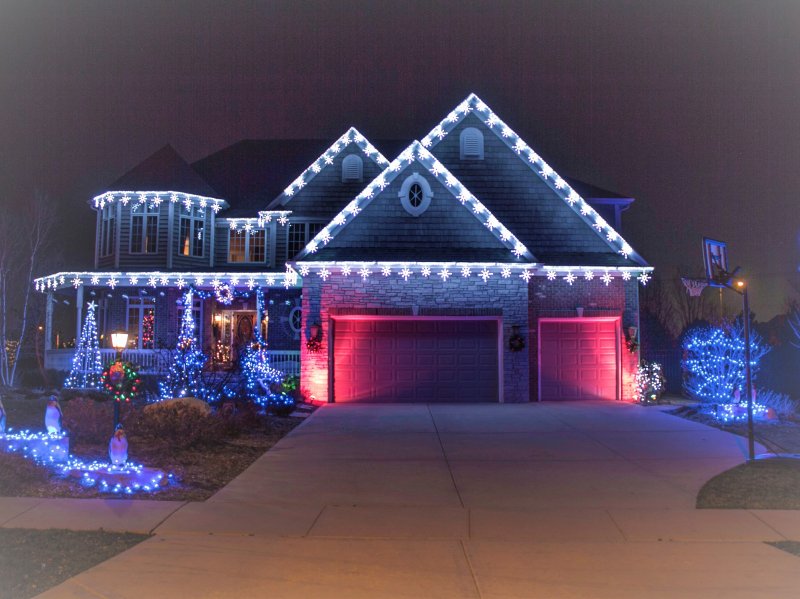 The backlight of the country house