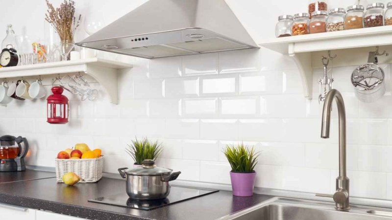 Kitchen hoods in the interior