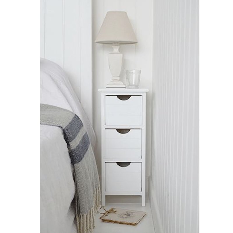 Narrow bedside table