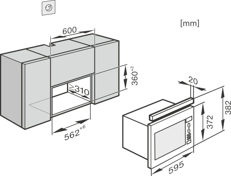 Microwave oven built -in dimensions