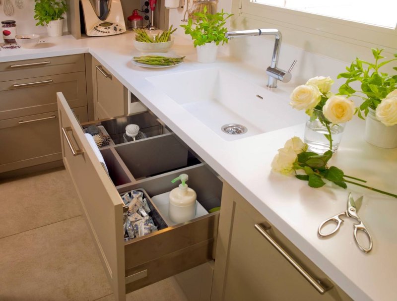 Kitchen with a sink