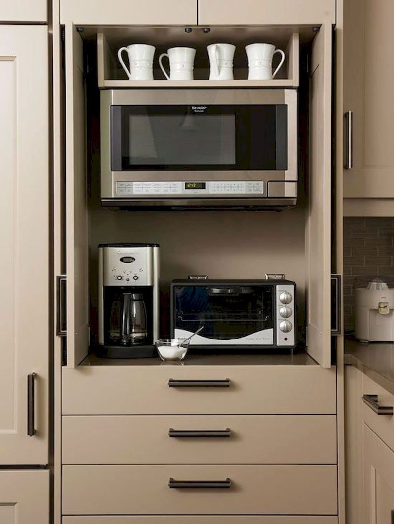 Built -in microwave in the kitchen