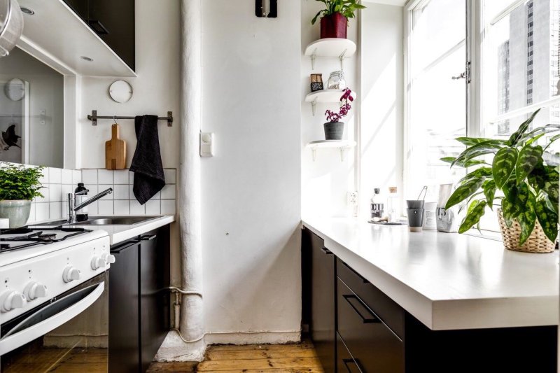 Small narrow kitchen