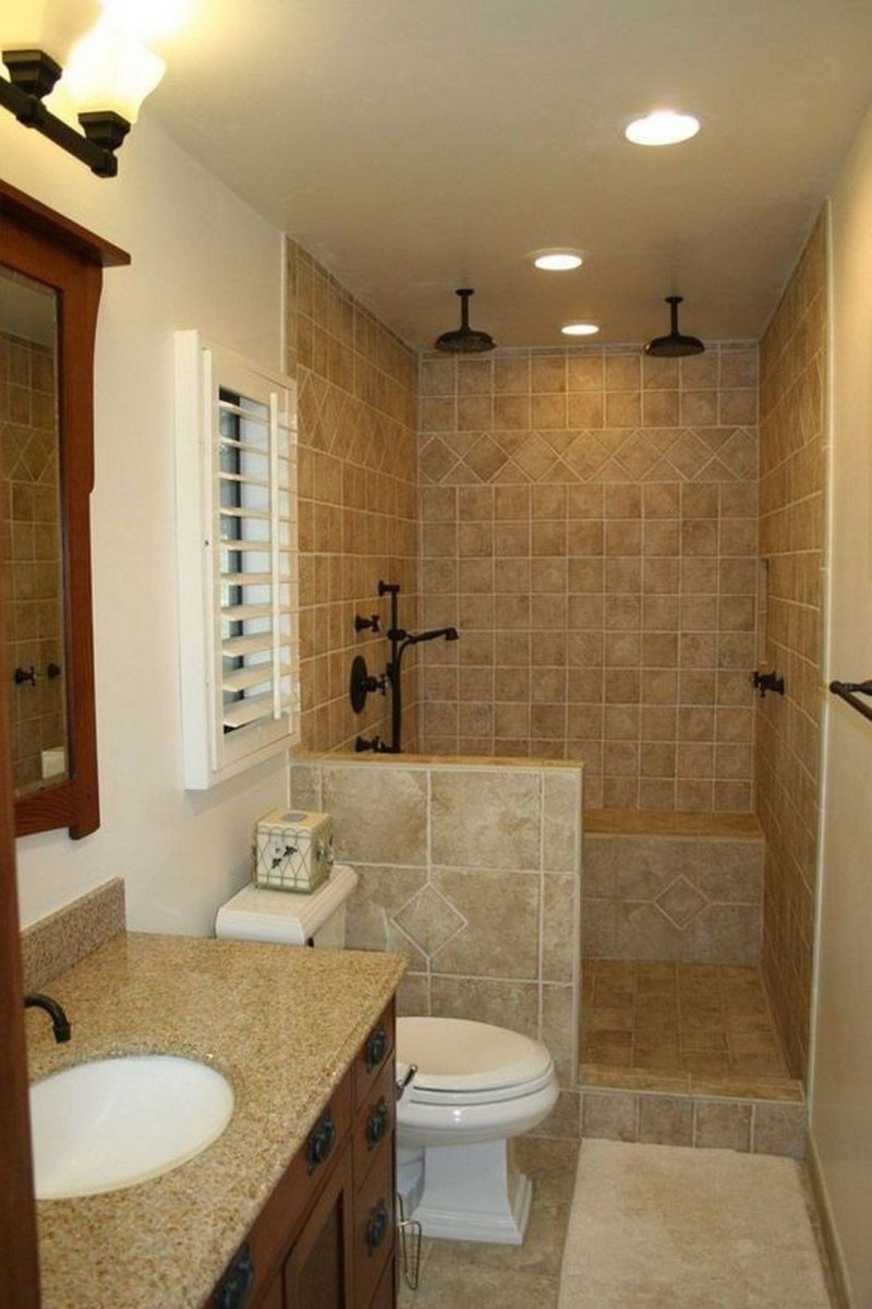 Narrow bathroom design