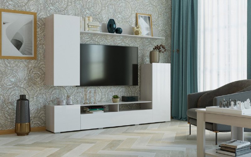 Living room Mia Ankor white gloss