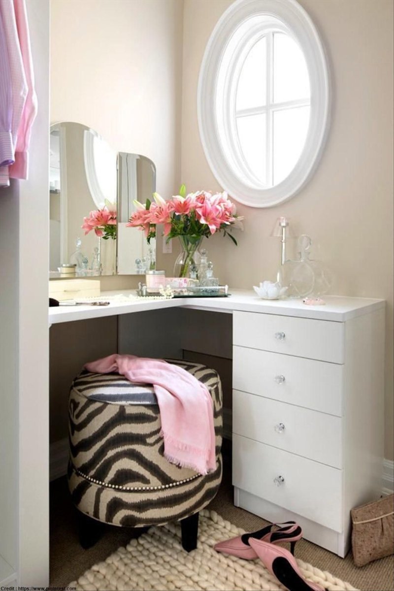 Toilet table in the interior