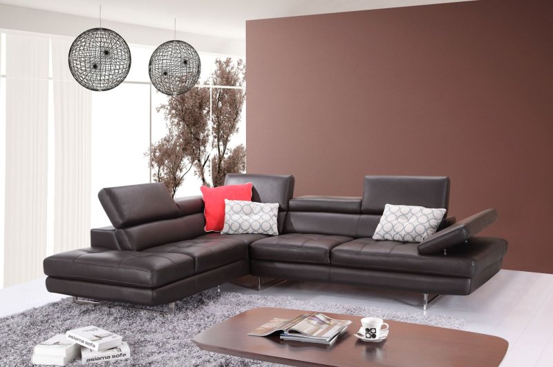 Modern leather sofas