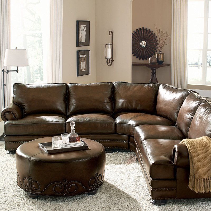 Corner leather sofa