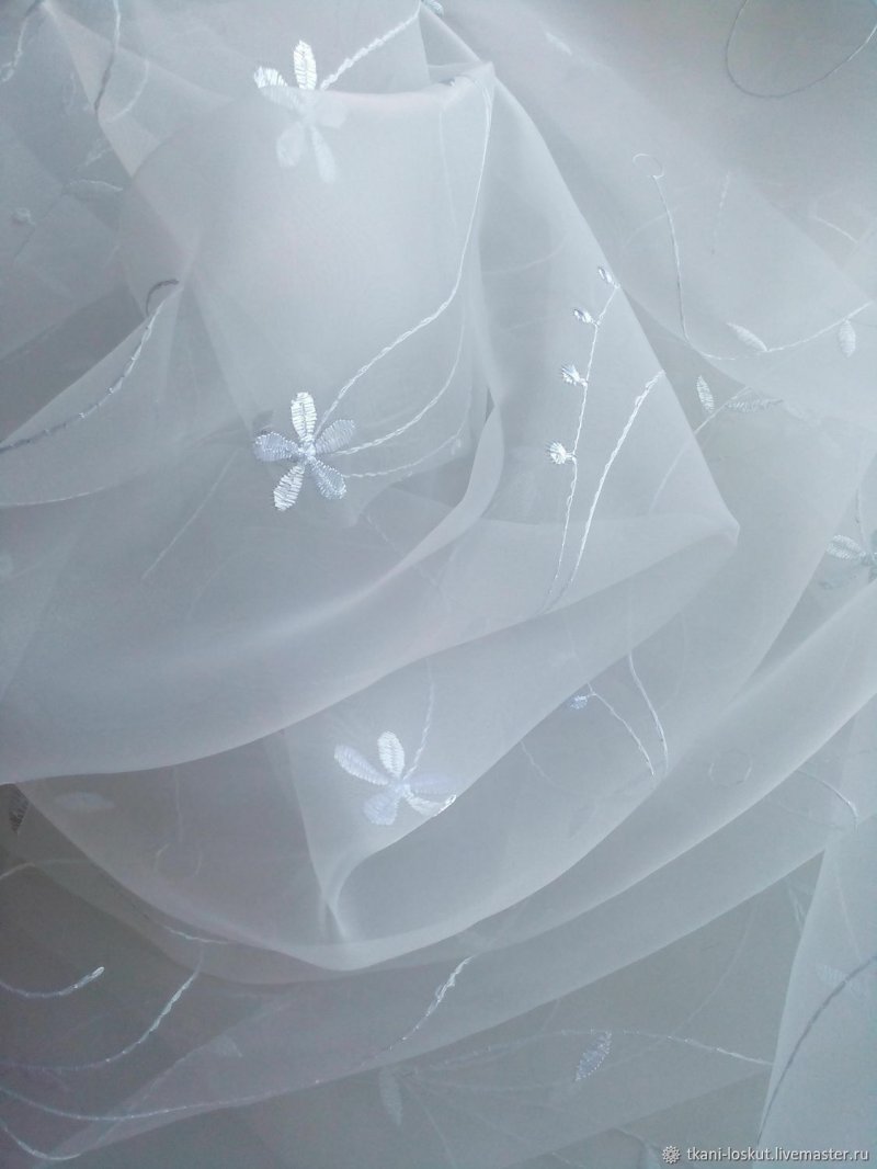 Tulle organza is white