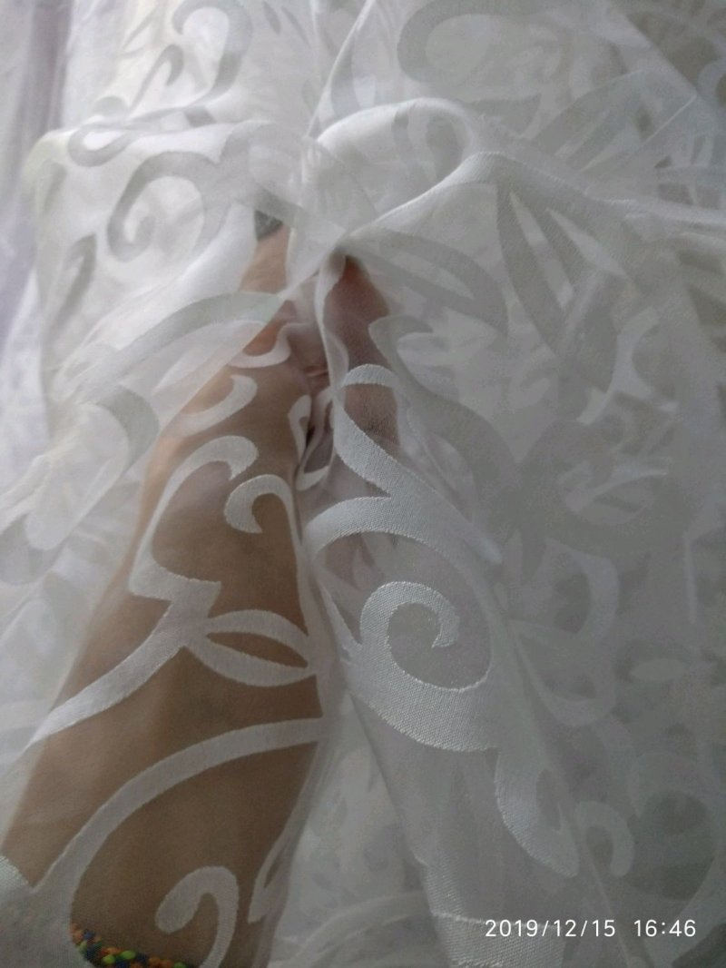 Tulle organza is white