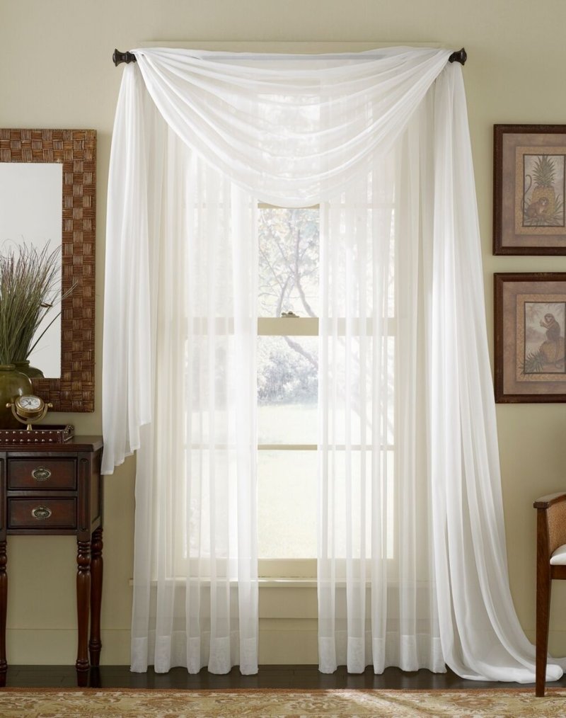 White curtains