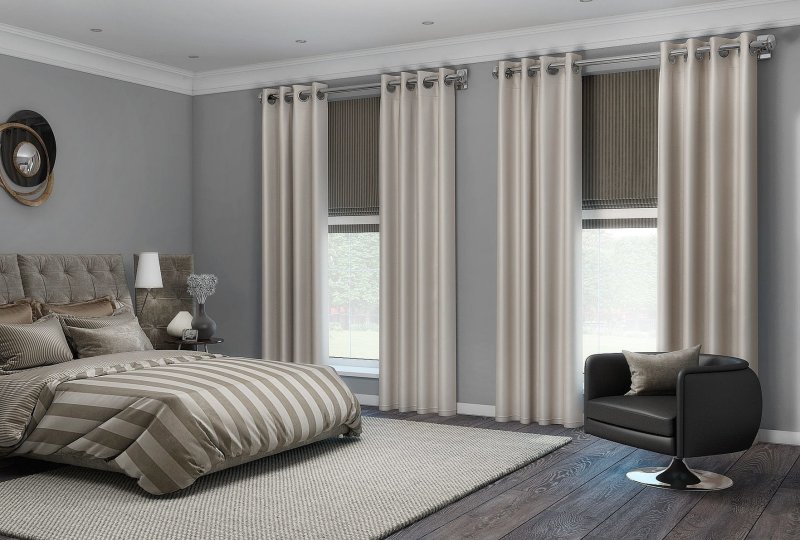 Blackout curtains in the interior