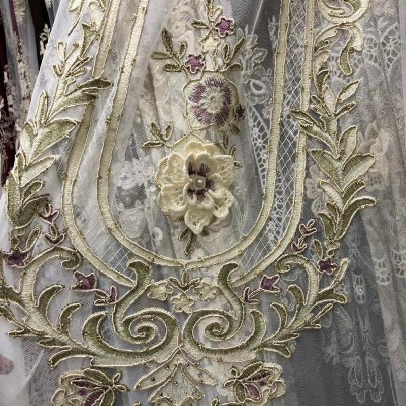 Curtains with embroidery