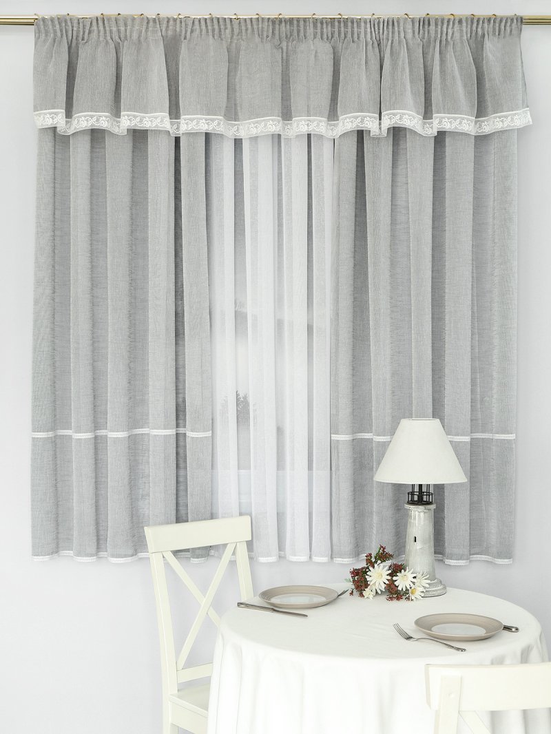 Curtains with tulle