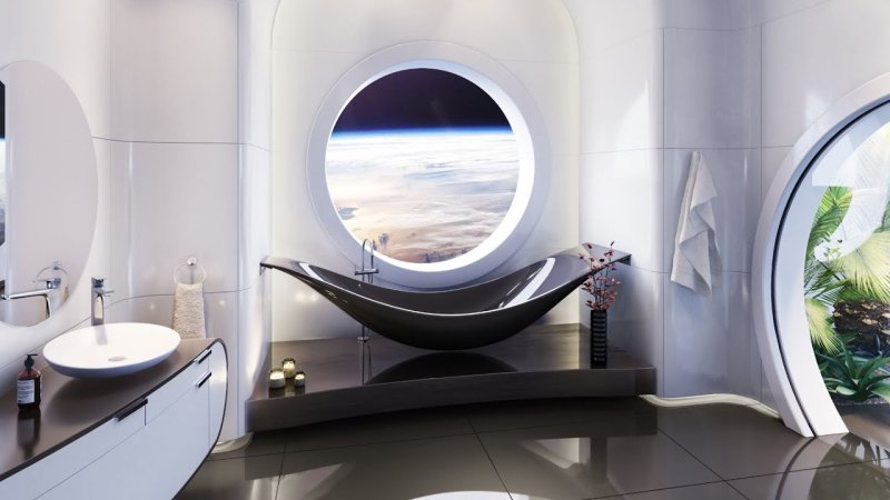 Futuristic style bathroom