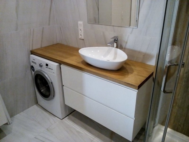 Washing machine for a countertop with Ikea shell