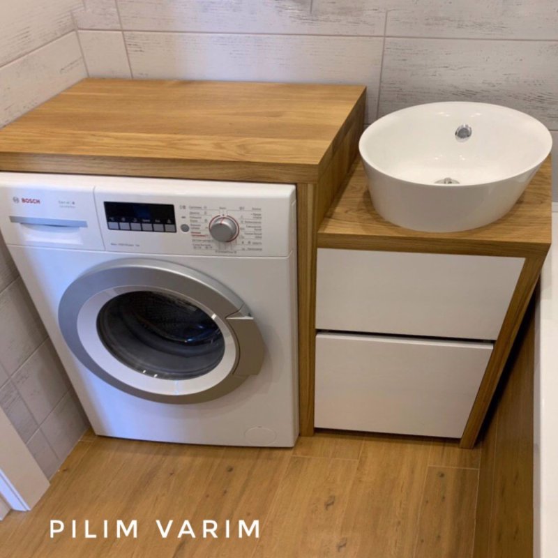 Washing machine for a countertop with Ikea shell