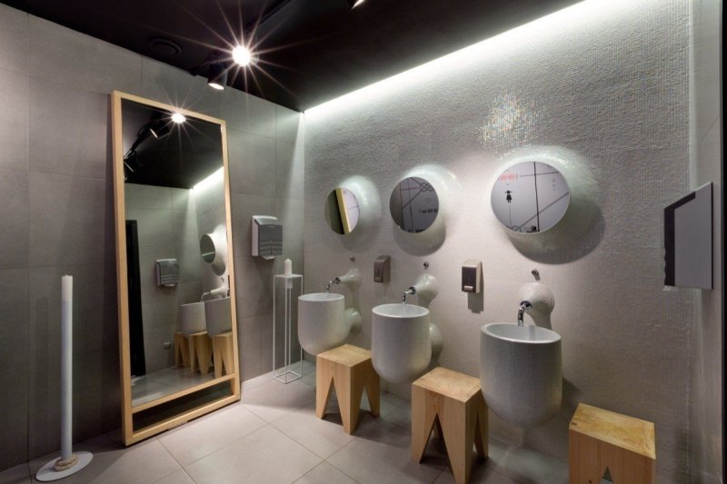 The interior of the toilet