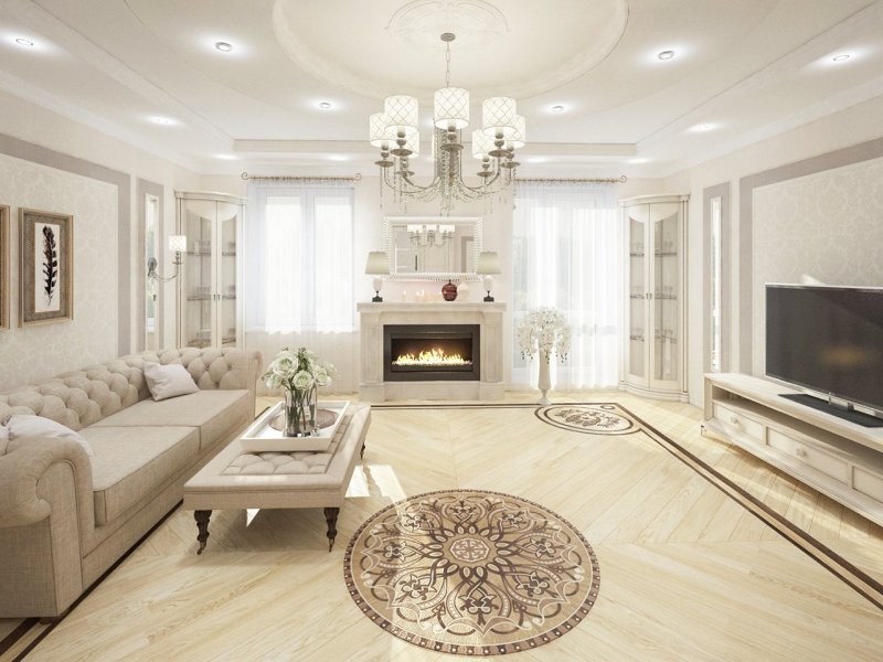 Light living room in a classic style